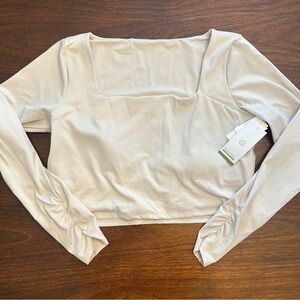 Gilly Hicks Cream Long Sleeve Top